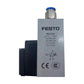 Festo PEV-1/4-B 10773 Druckschalter 1-12 bar G1/4 mit Stecker + QS-Verschraubung