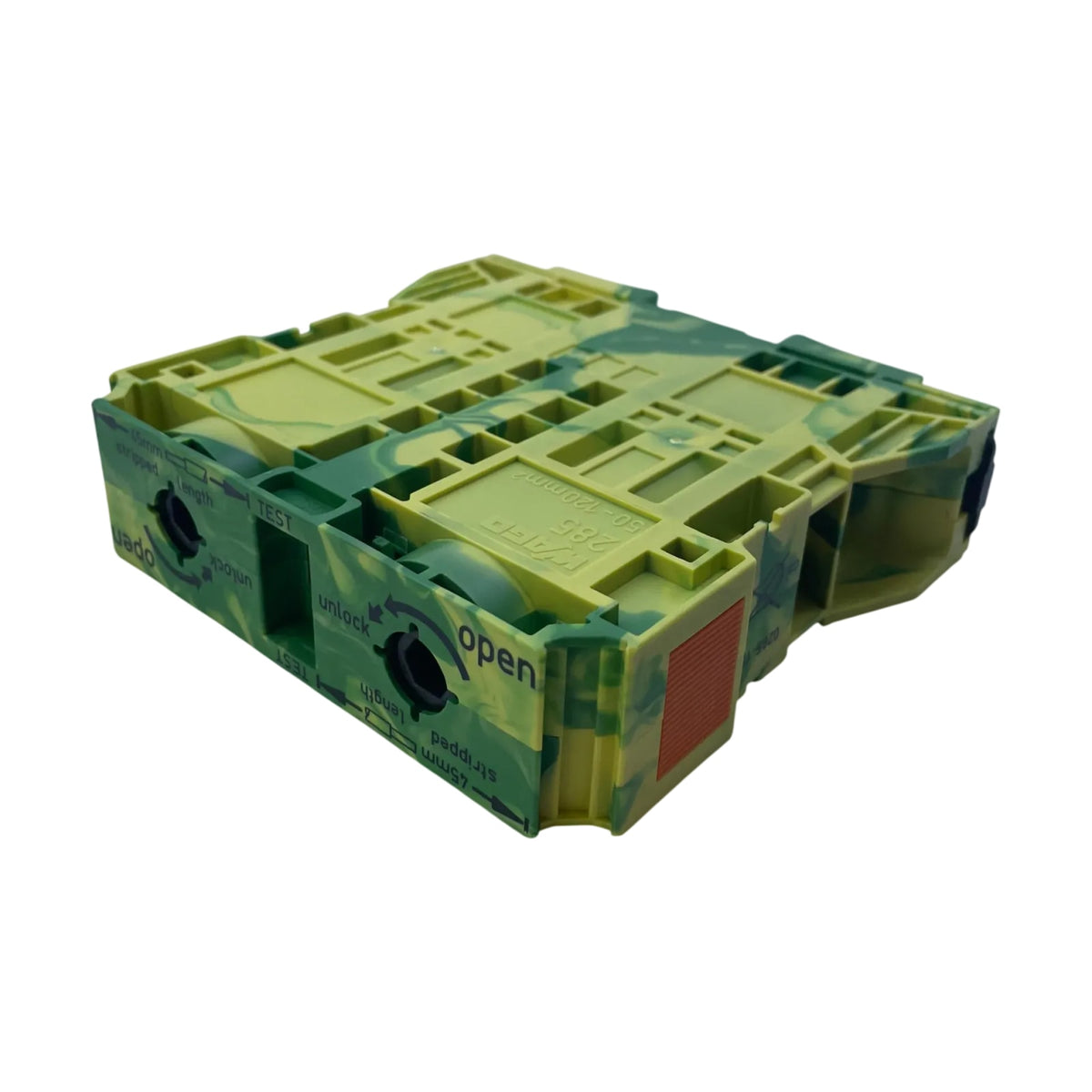 Wago 285-1187 Schutzleiterklemme 2-Leiter 120 mm² Power Cage Clamp grün-gelb