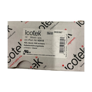 icotek KEL-QUICK 16/8 42418 Kabeleinführungsleiste schwarz 10 Stück