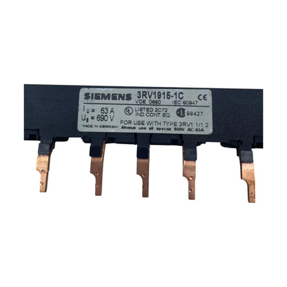 Siemens 3RV1915-1C 3-Phasen-Sammelschiene für 4 Leistungsschalter 3RV1 2 Stück