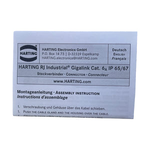 Harting Han 3A RJ Industrial Gigalink Cat.6A Steckverbinder Metall gewinkelt