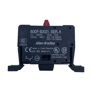 Allen Bradley 800F-BX01 Kontaktblock 1 Öffner Schraubanschluss 22,5 mm Serie A