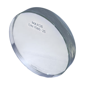 MAXOS DIN 7080-25 Borosilikat Rundschauglas Sicherheitsschauglas