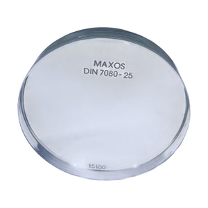 MAXOS DIN 7080-25 Borosilikat Rundschauglas Sicherheitsschauglas