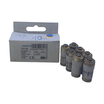 Siemens 5SE2363 NEOZED Sicherungseinsatz D02 63A gL/gG 400V 7 Stück
