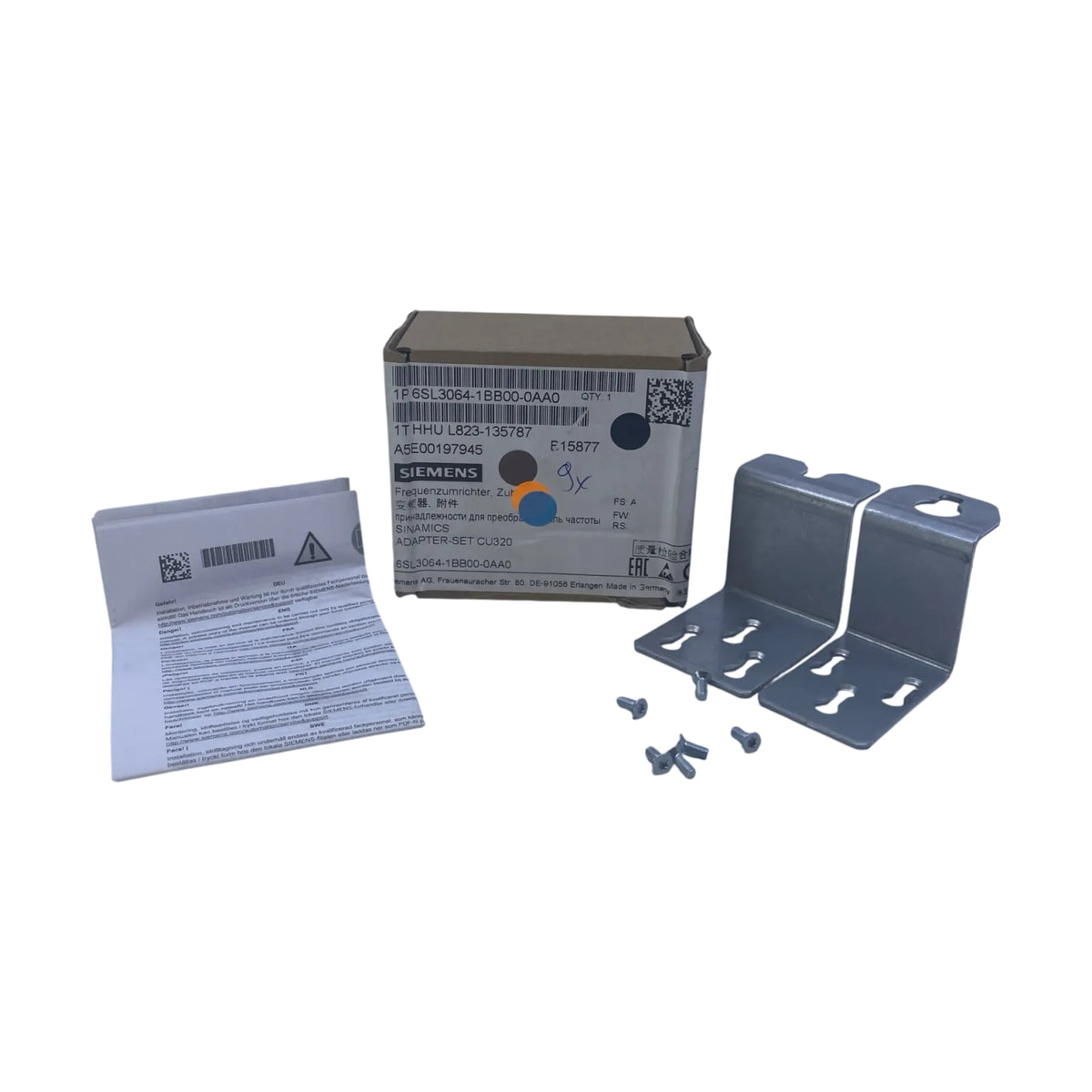 Siemens 6SL3064-1BB00-0AA0 SINAMICS Adapter-Set CU320 Montagewinkel