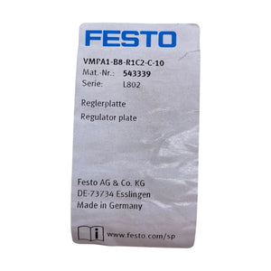 Festo VMPA1-B8-R1C2-C-10 543339 Reglerplatte Druckregler Ventilinsel MPA1