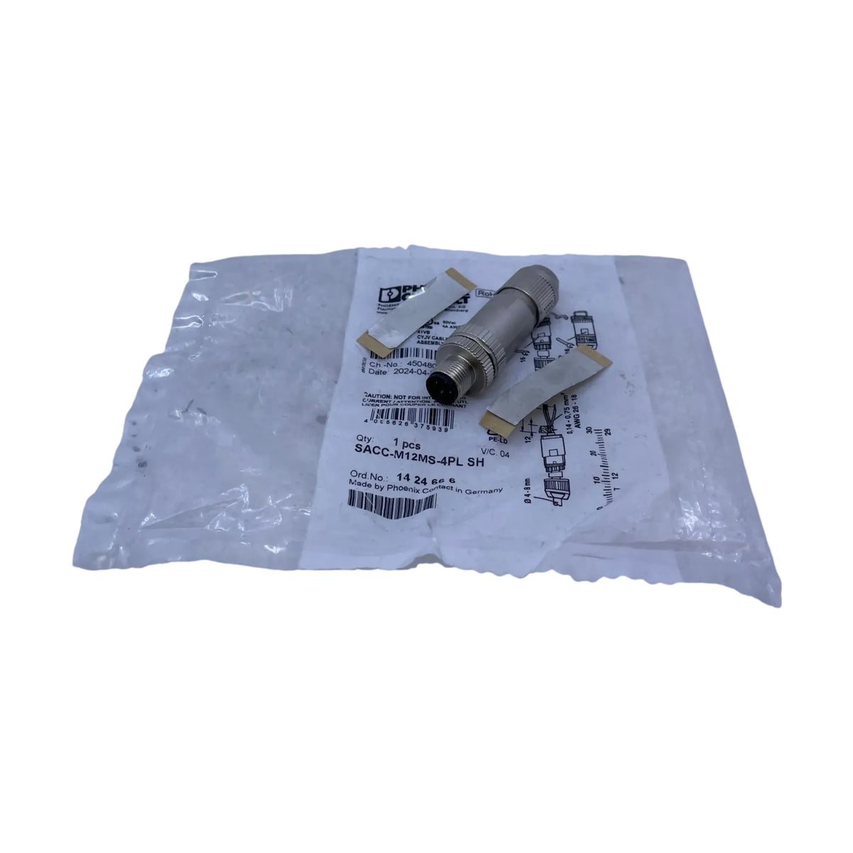 Phoenix Contact SACC-M12MS-4PL SH 1424666 M12 Stecker gerade 4-polig geschirmt