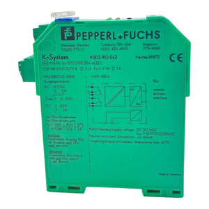 Pepperl+Fuchs KSD2-RO-Ex2 39372 DC20-30V Um=125VDC/253VAC ca.42mA
