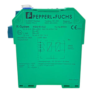 Pepperl+Fuchs Transmitterspeisegerät Modul KSD2-RO-Ex2 189920 DC20-30V/52-39mA