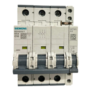 Siemens Leitungsschutzschalter 400V 10kA 3-polig C 10A T=70mm 5SY4310-7