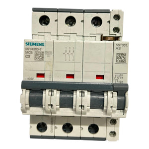 Siemens Leitungsschutzschalter 400V 10kA, 3-polig C, 3A, T=70mm 5SY4303-7