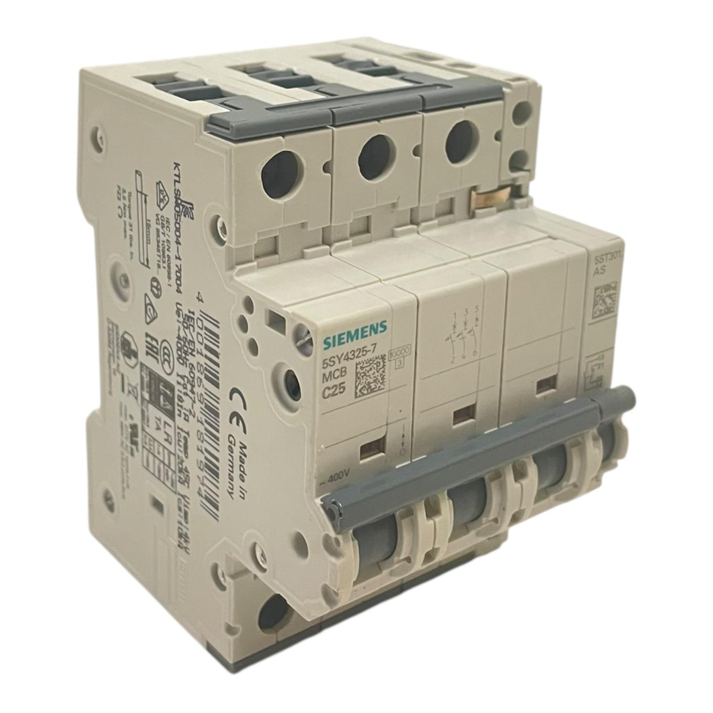 Siemens Leitungsschutzschalter 400V 10kA, 3-polig, C, 25A, T=70mm 5SY4325-7