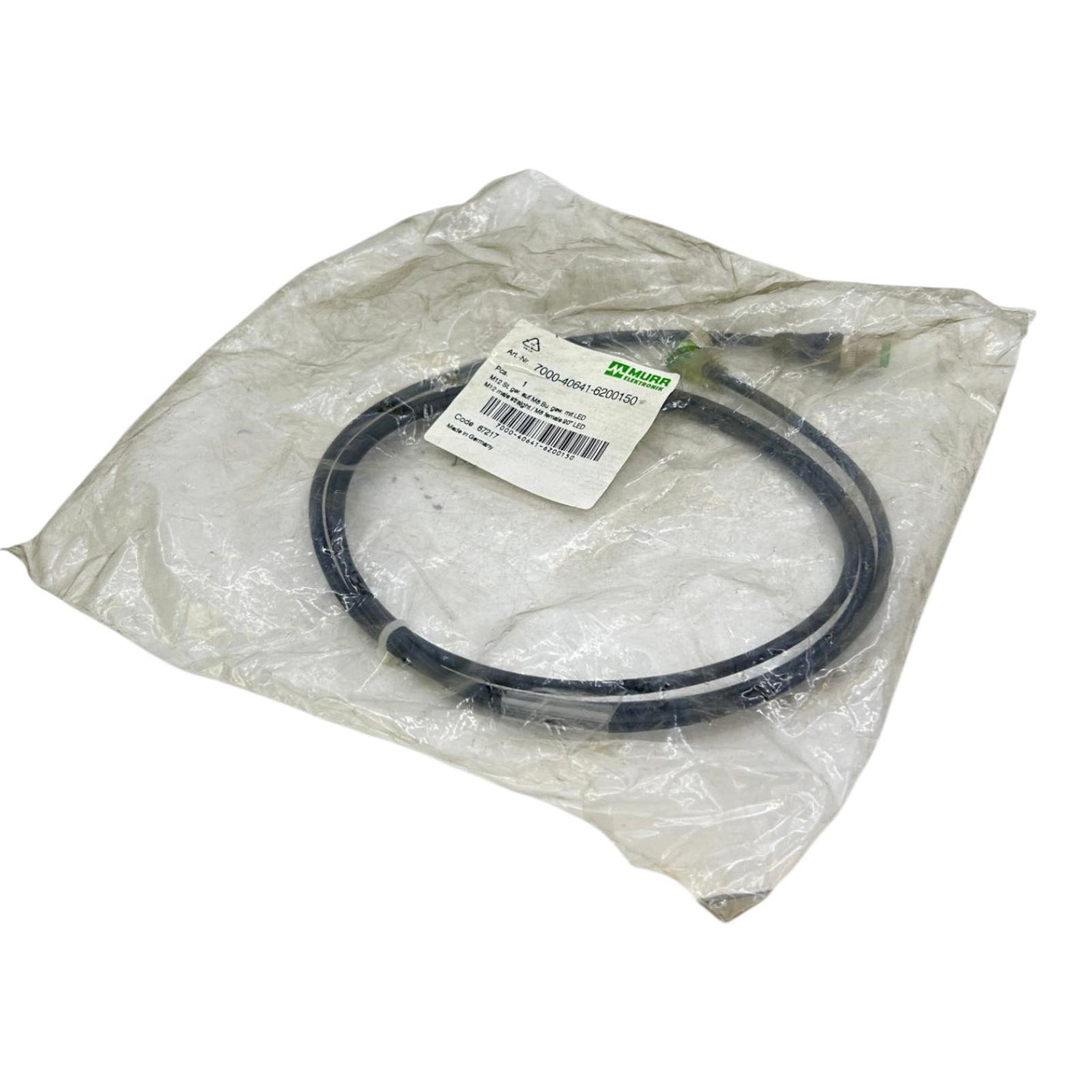 Murr M12 St. 0° / M8 Bu. 90° A-kod. LED Anschlusskabel 7000-40641-6200150