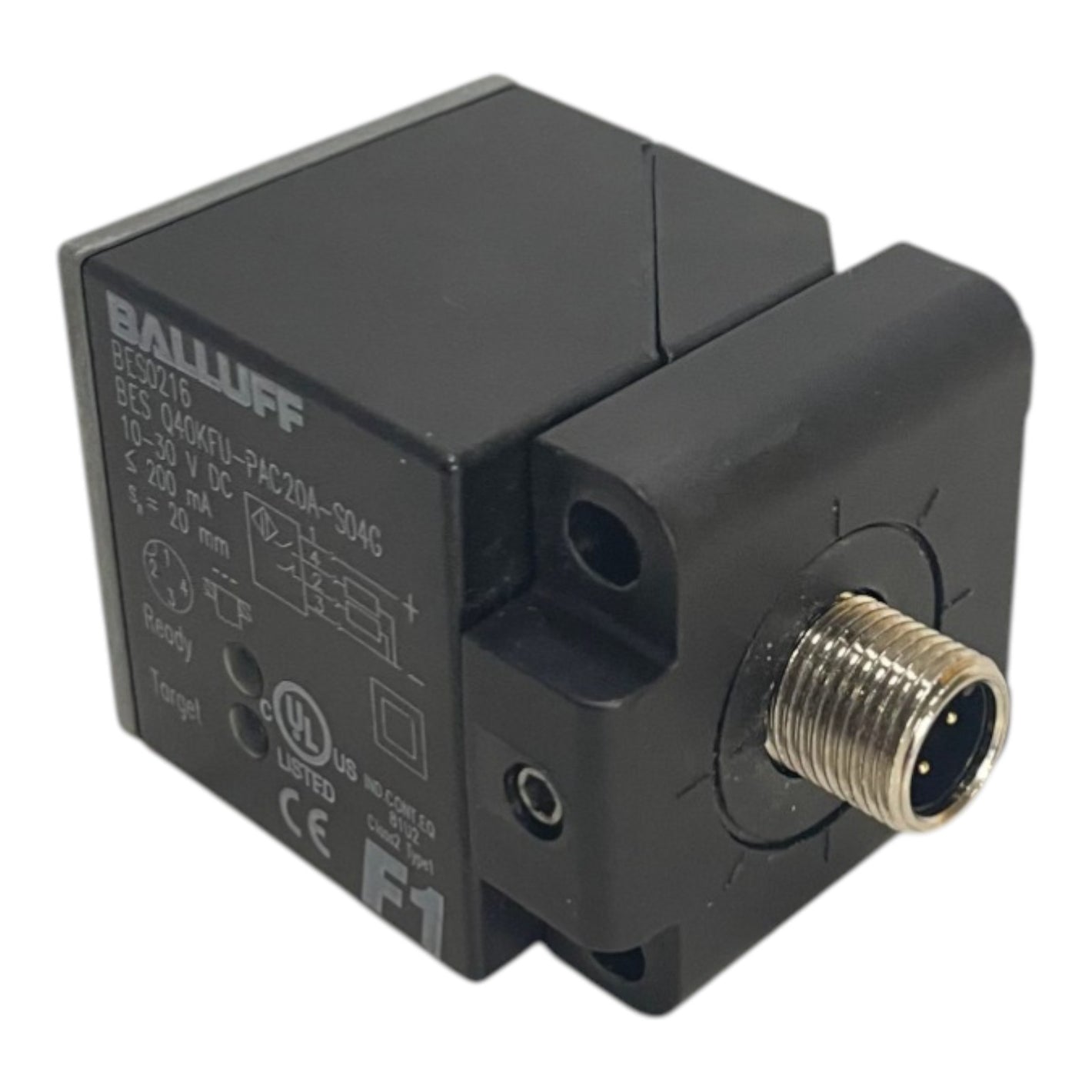 Balluff Induktiver Sensor Faktor 1 in quadratisch BES0216 BES Q40KFU-PAC20A-S04G