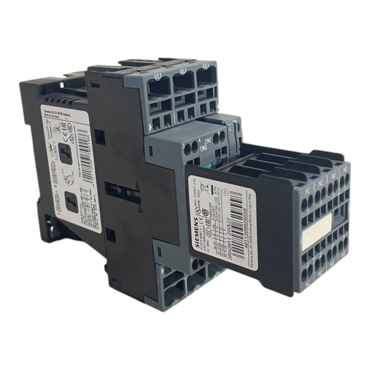 Siemens Leistungsschütz für Industrie Einsatz 3RT2026-2BB40 3RH2911-2HA22