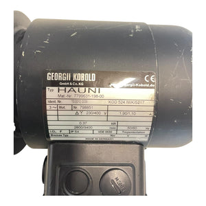 Georgii Kobold KOD 524 /WK/S217 HAUNI Elektromotor Drehstrommotor 0,37kW Einsatz