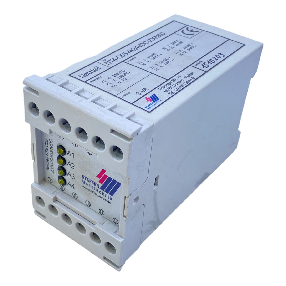 Steffen Messtechnik Netzteil NT4-C55-4x24VDC-230VAC Industrie Einsatz Automation