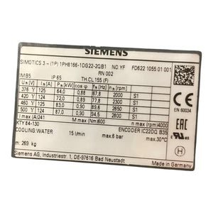 Siemens Servomotor 1PH8166-1DG22-2QB1 Asynchronmotor für industriellen Einsatz