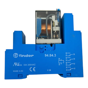 Finder Steckrelais Relais 55.32.9.024.0040 mit Sockel 94.84.3 24V DC Industrie