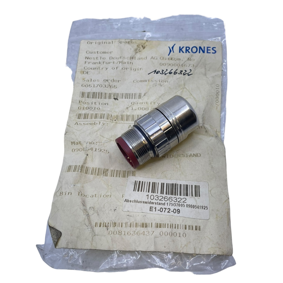 Krones Abschlusswiderstand 0900541925 Profibus Danfoss VLT Industrie Einsatz