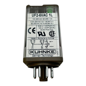 Kuhnke Steckrelais UF2-6VAC1L VE:4stk Automation Industrie Einsatz Bauteil