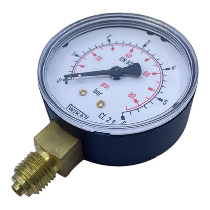WIKA Manometer 0-2.5 bar 0-35 psi Druckanzeige Messing Anschluss unten Industrie