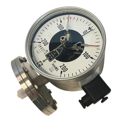 PKU PGU Plattenfedermanometer Druckmessgerät -200...+200 mmWS Kontakt M33
