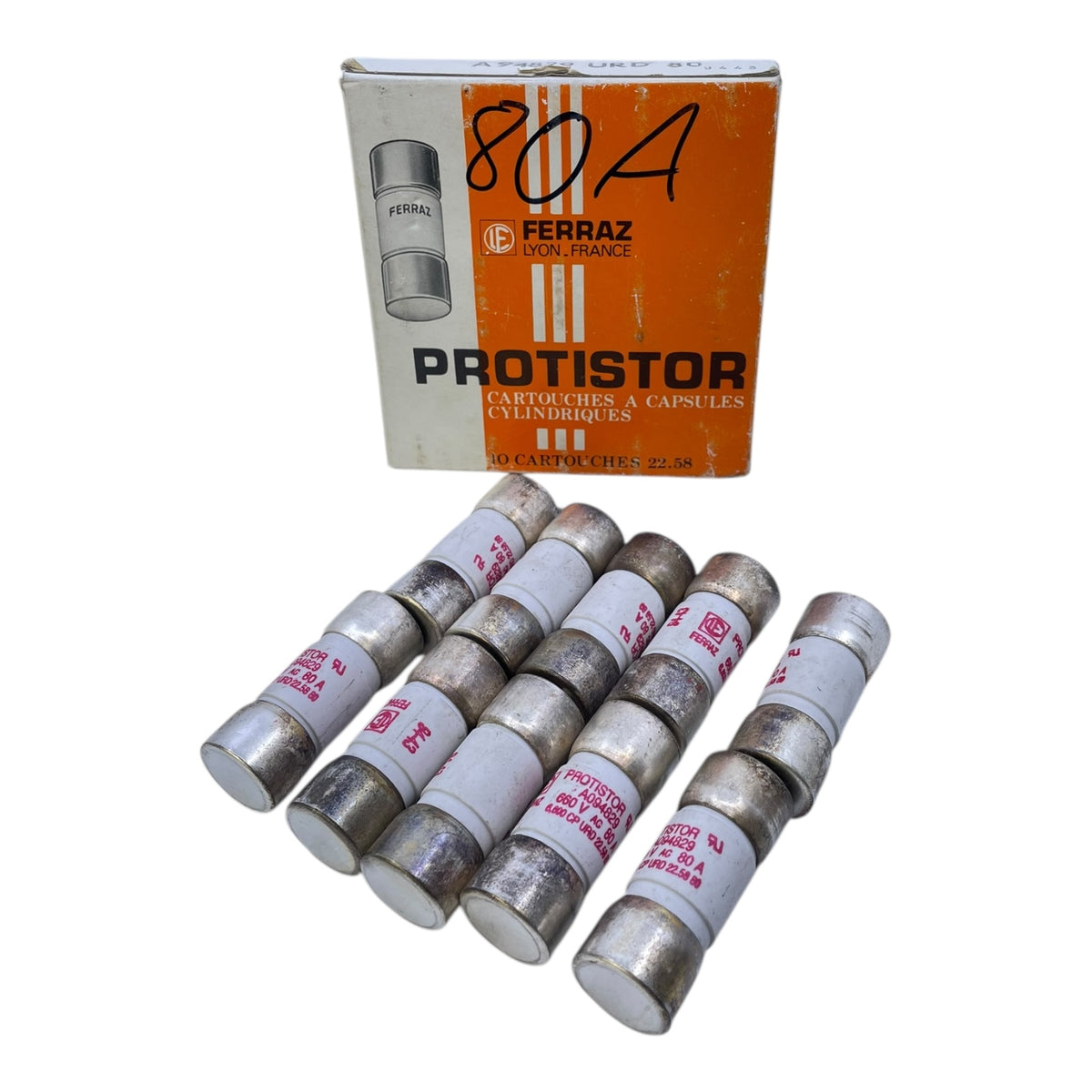 Ferraz Shawmut Protistor A094829 660V 80A 22.5880 Zylindersicherungen VE:10stk