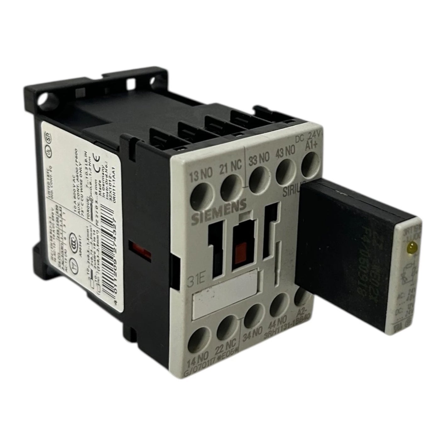 Siemens Hilfsschütz Schraubanschluss Baugröße S00 3 S + 1 Ö DC 24V 3RH1131-1BB40