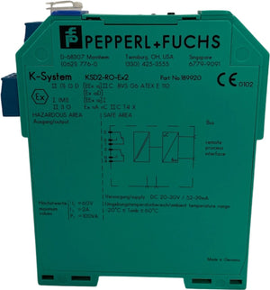 Pepperl+Fuchs Transmitterspeisegerät KSD2-RO-Ex2 189920 für Industrie Einsatz