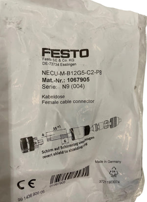 Festo Steckdose Pneumatik Anschluss Industrie NECU-M-B12G5-C2-PB 1067905