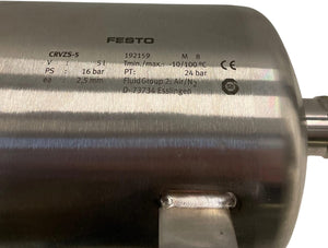 Festo Druckluftbehälter Pneumatik Tank Festo Industrie Einsatz CRVZS-5 192159