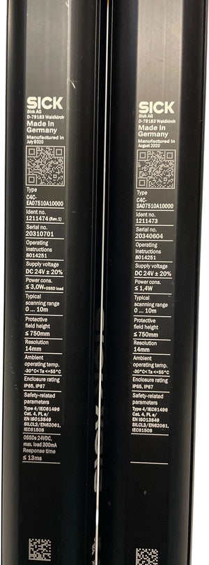 Sick Lichtschranke Sensor C4C-EA07510A10000 1211474+C4C-SA07510A10000 1211473