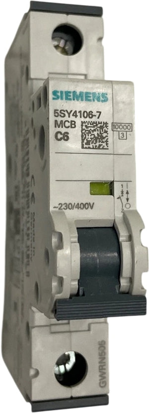 Siemens Leitungsschutzschalter 230/400V 6A C Schalter für Industrie 5SY4106-7