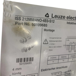 Leuze induktiver Näherungsschalter ISS 212MM/4NO-4E0-S12 50109685 Industrie