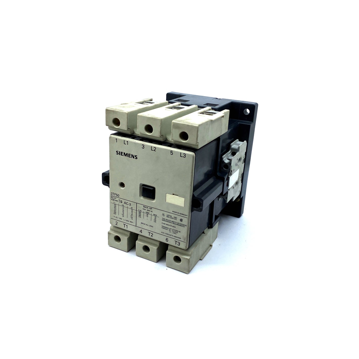 Siemens 3TF50 power contactor