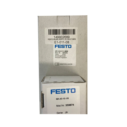 Festo LR-1/4-D-7-I-MINI + Festo MA-40-10-1/8 Manometer