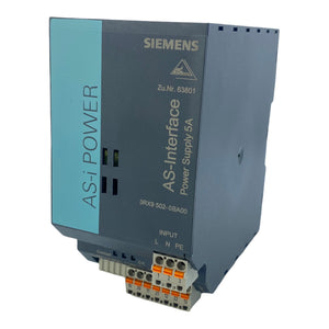 Siemens 3RX9502-0BA00 AS-Interface Power Supply 5A 120 V/230 V AC IP20