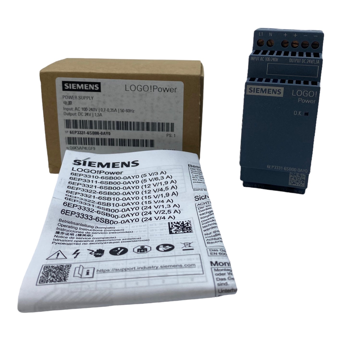 Siemens 6EP3331-6SB00-0AY0 Stromversorgung Elektronikmodul AC 100-240 V