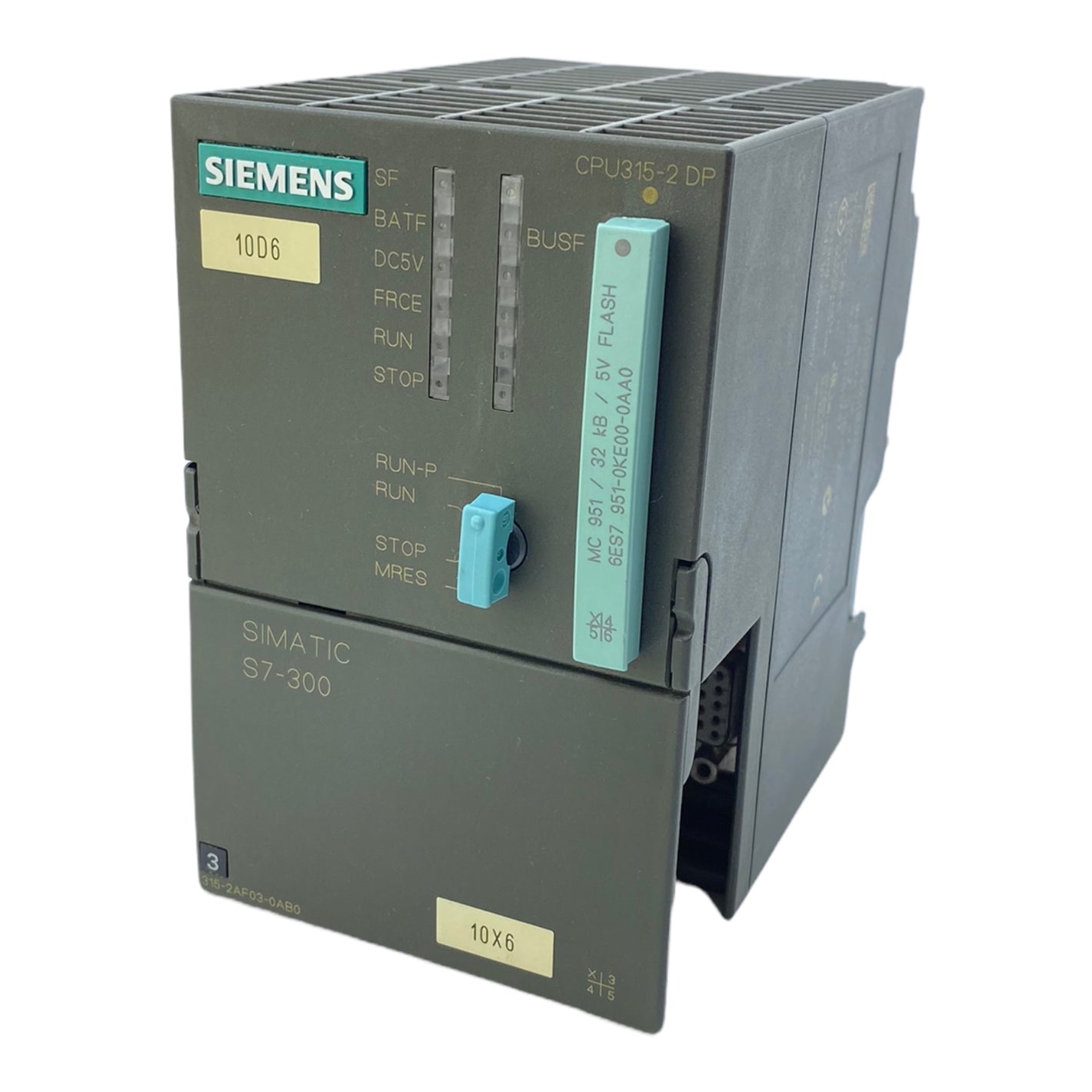 Siemens 6ES7315-2AF03-0AB0 PU315-2DP CPU with integ. power supply 