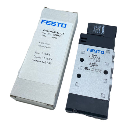 Festo CPE14-M1BH-5L-1/8 Solenoid valve 196941 Pneumatic valve 2-pin throttle 