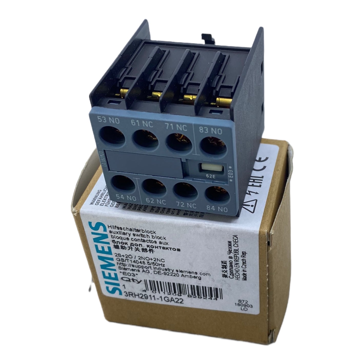 Siemens 3RH2911-1GA22 Hilfskontakt 600V DC 690V AC 4 polig 10A IP20 6kV