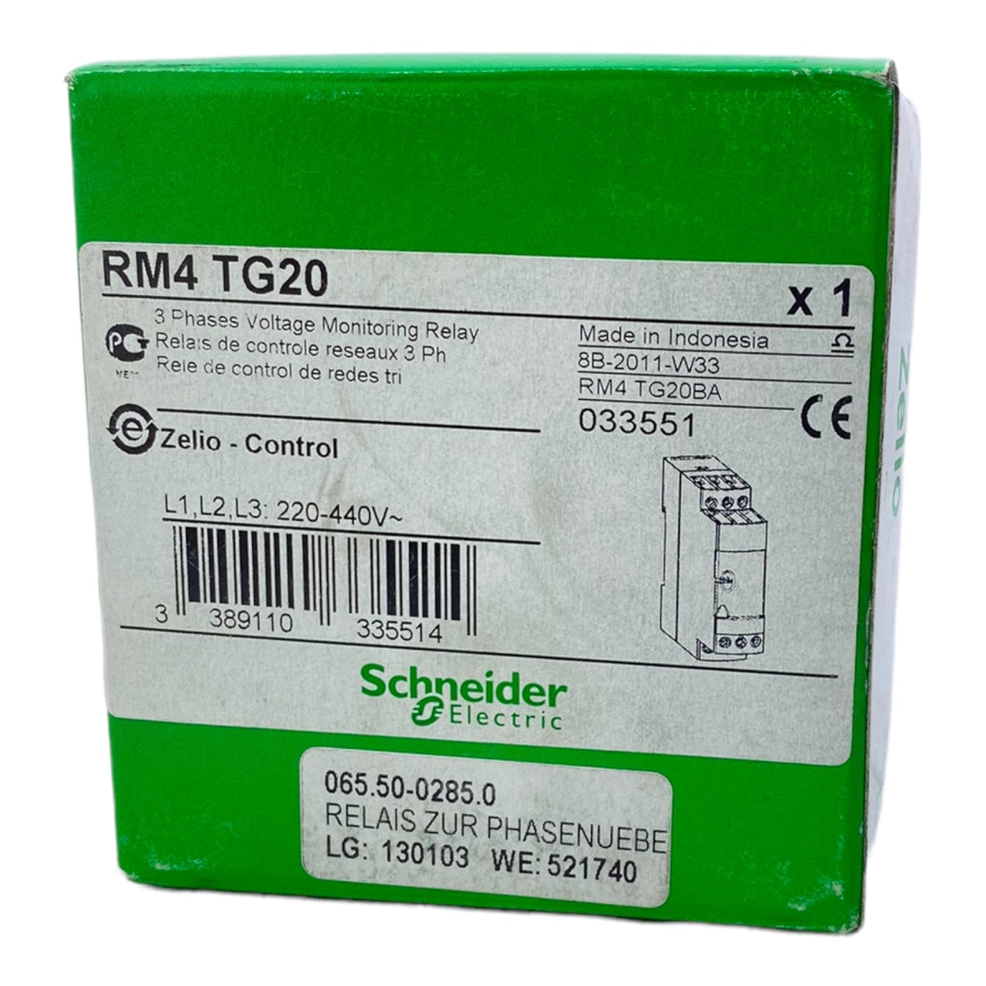 Schneider Electric RM4TG20 Netz-Überwachungsrelais 440 V AC 10 P 50/60 Hz