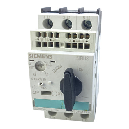 Siemens 3RV1021-1FA10 Leistungsschalter 3-polig / 690V / 5A / 50/60Hz