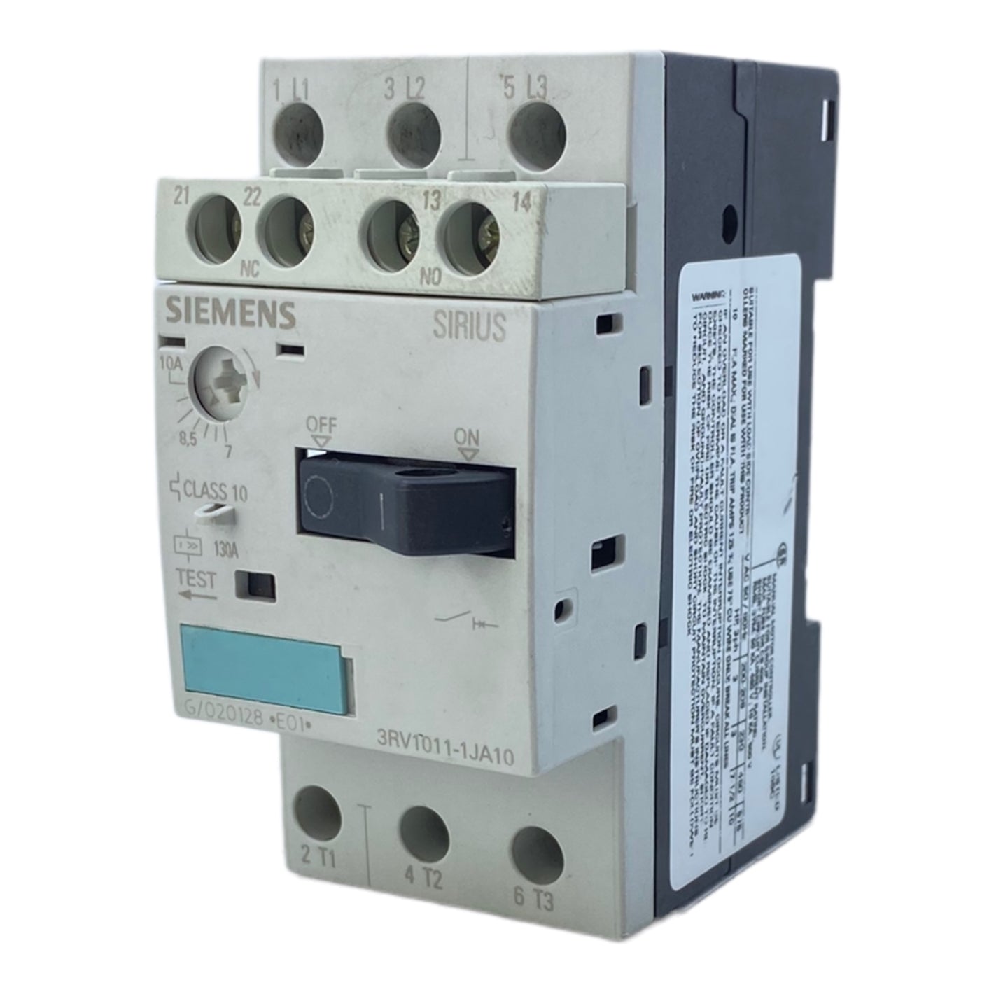 Siemens 3RV1011-1JA10 Motorschutzschalter 7 → 10 A Sirius Innovation 3RV1