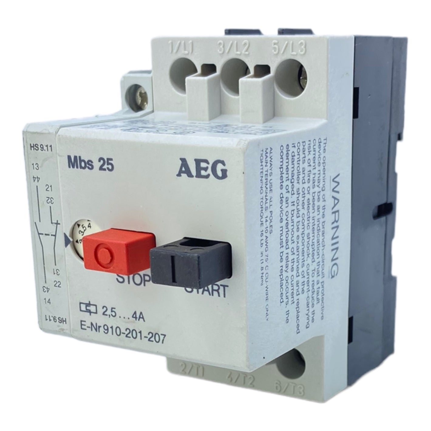 AEG MBS25 910-201-207 motor protection switch 