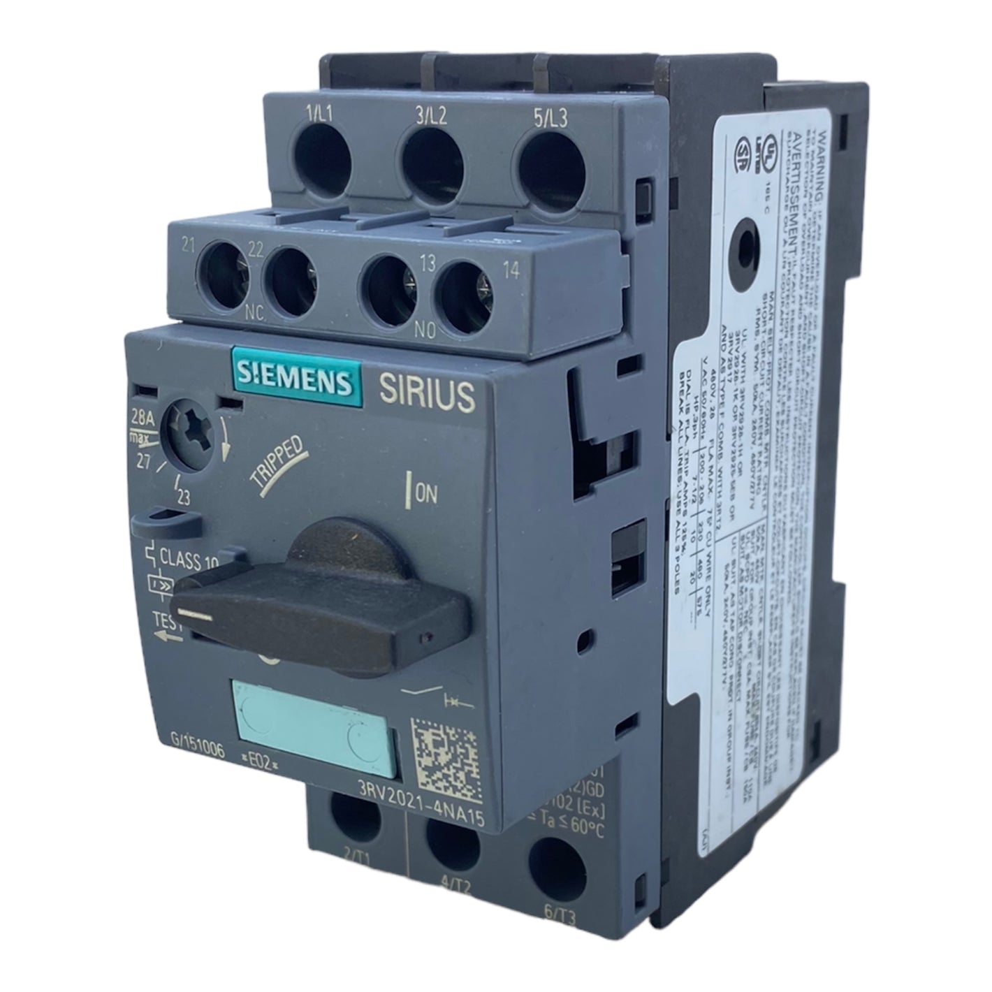 Siemens 3RV2021-4NA15 circuit breaker 23 - 28 A 690 V/AC 