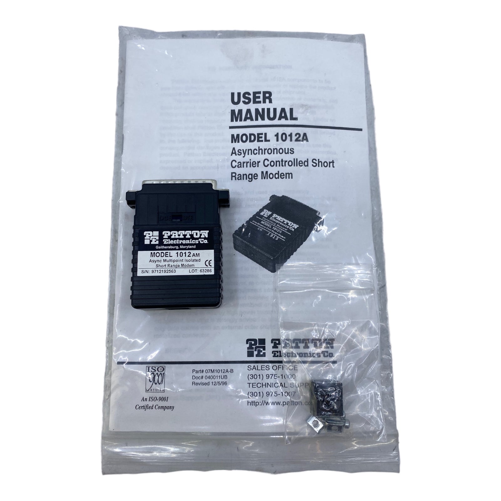 Patton Electronics Co. 1012A KontrollModem Asynchron