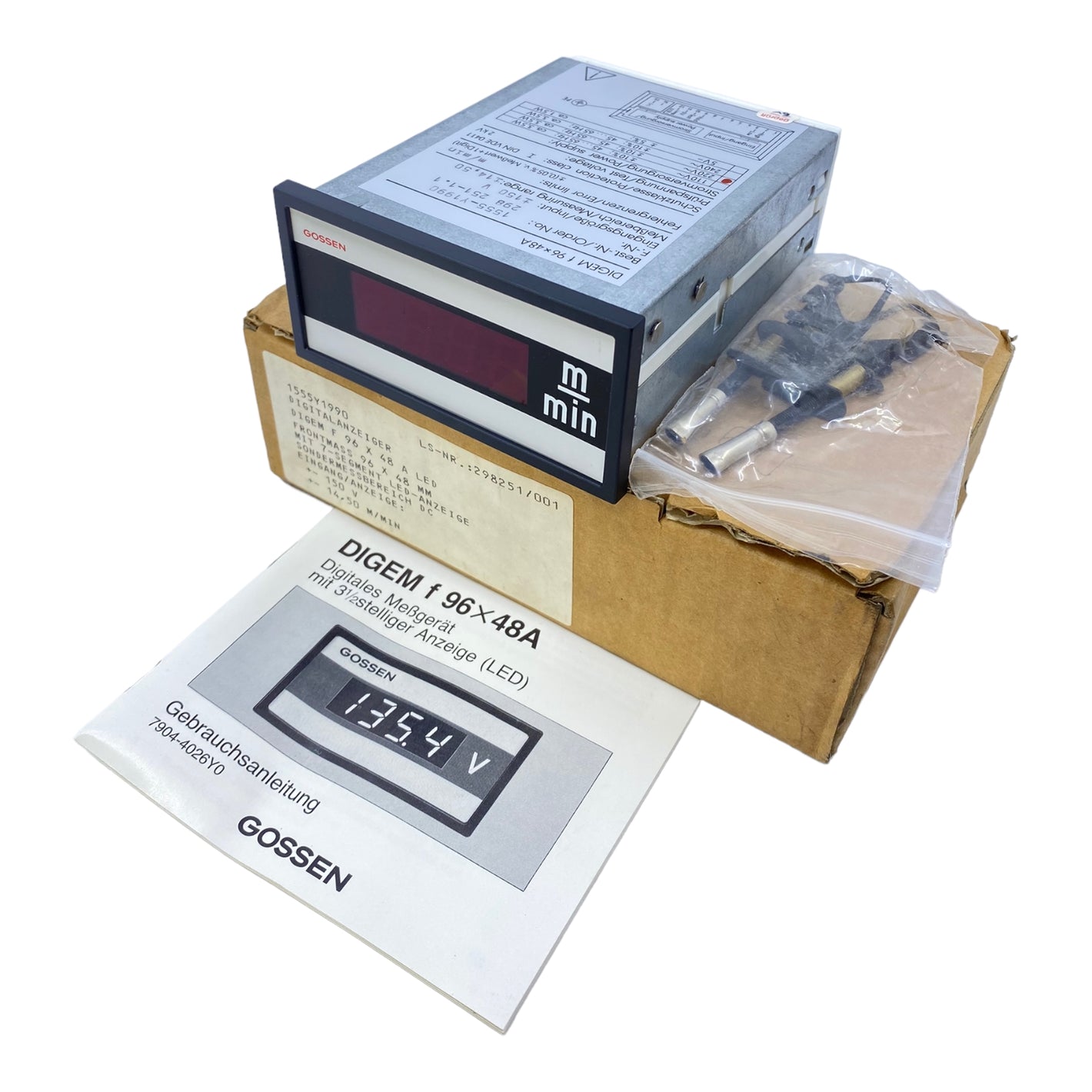 Gossen DIGEM Messgerät f96x48A 220V 45...65Hz 3,5W